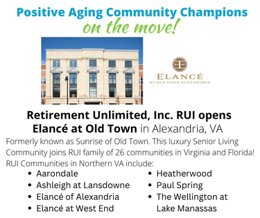 Retirement Unlimited, Inc. RUI opens Elancé at Old Town in Alexandria, VA